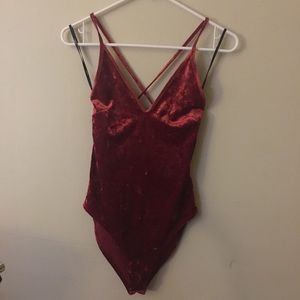 Velvet Red Bodysuit